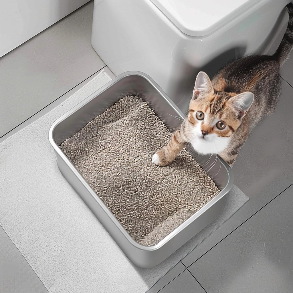 Large Stainless Steel Cat Litter Box X6422