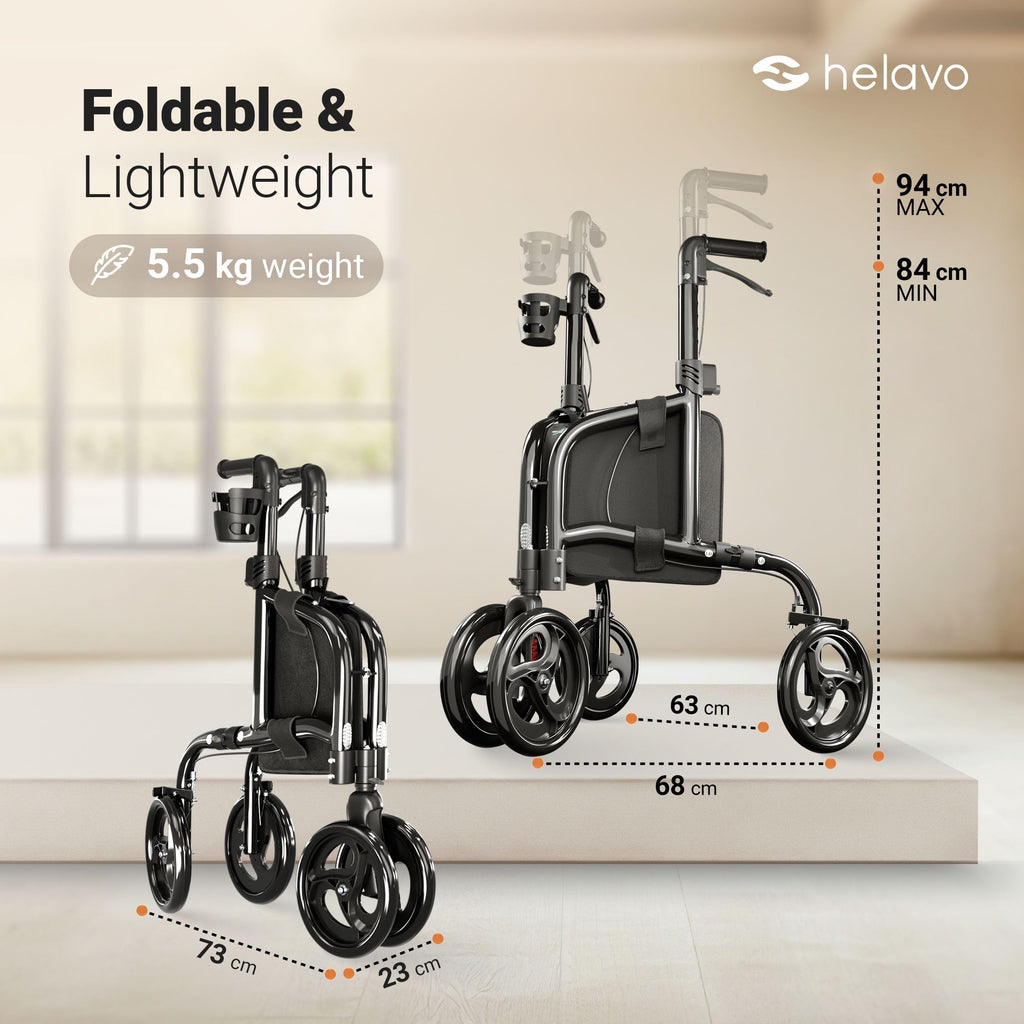 3 Wheel Walker with Double Front Wheels T7120
