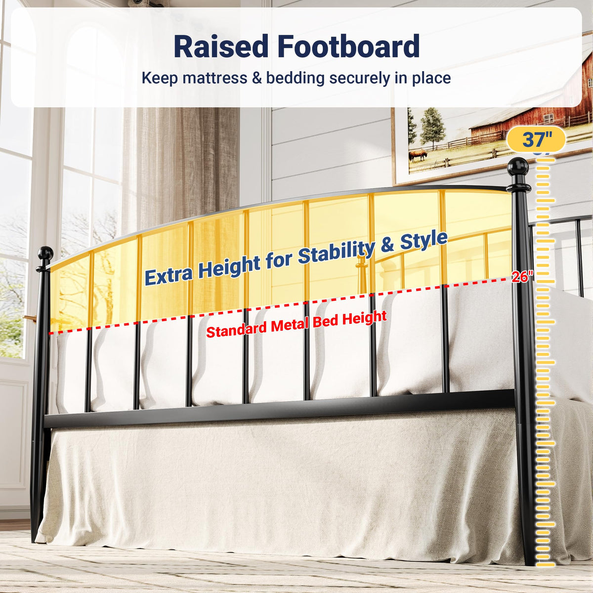 Metal Full Size Platform Bed Frame E166553