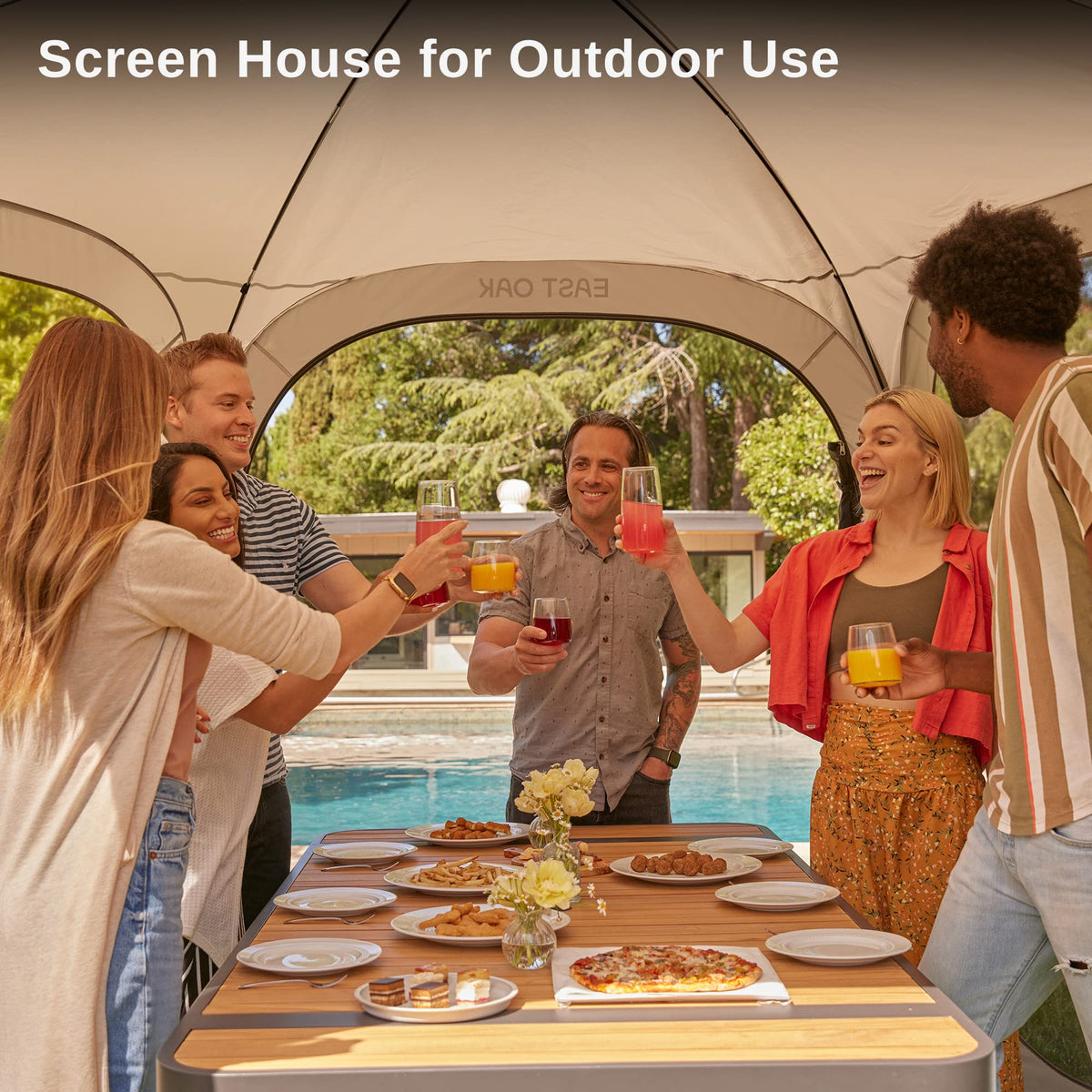 Pop-Up Screen House Tent 12 x 12 FT with Carry Bag A6952