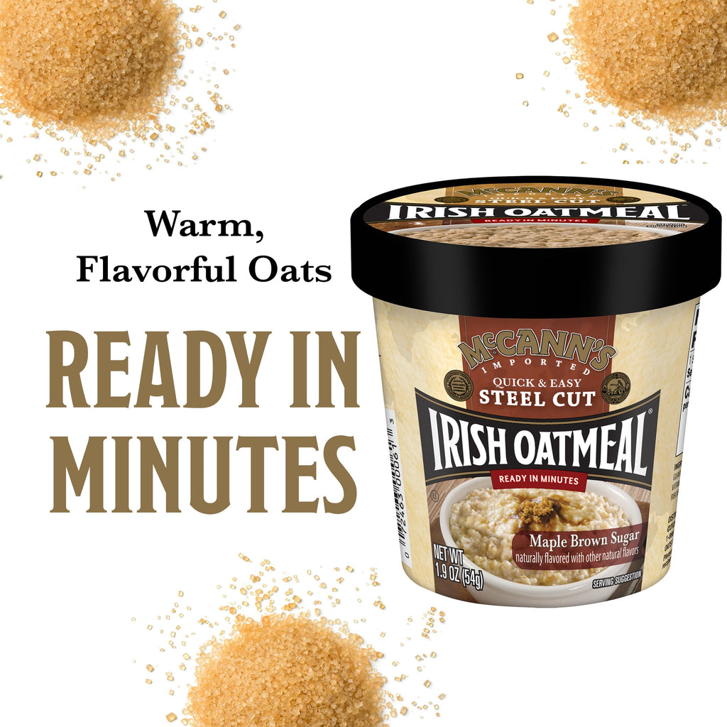 Instant Oatmeal Cup Maple Brown Sugar 1.9 Ounce Pack of 12 U18251