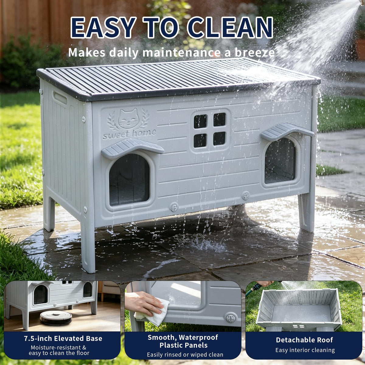 Waterproof Outdoor Cat House A1572