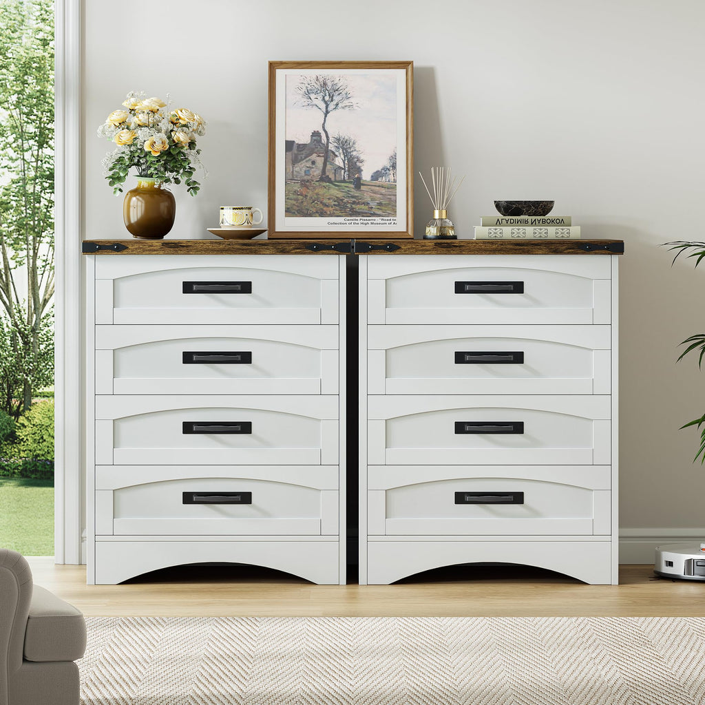 White 4 Drawer Dresser Q962