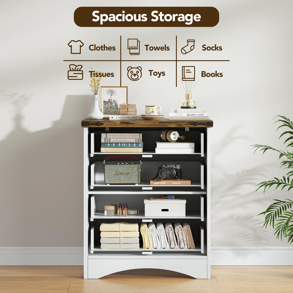 White 4 Drawer Dresser Q962