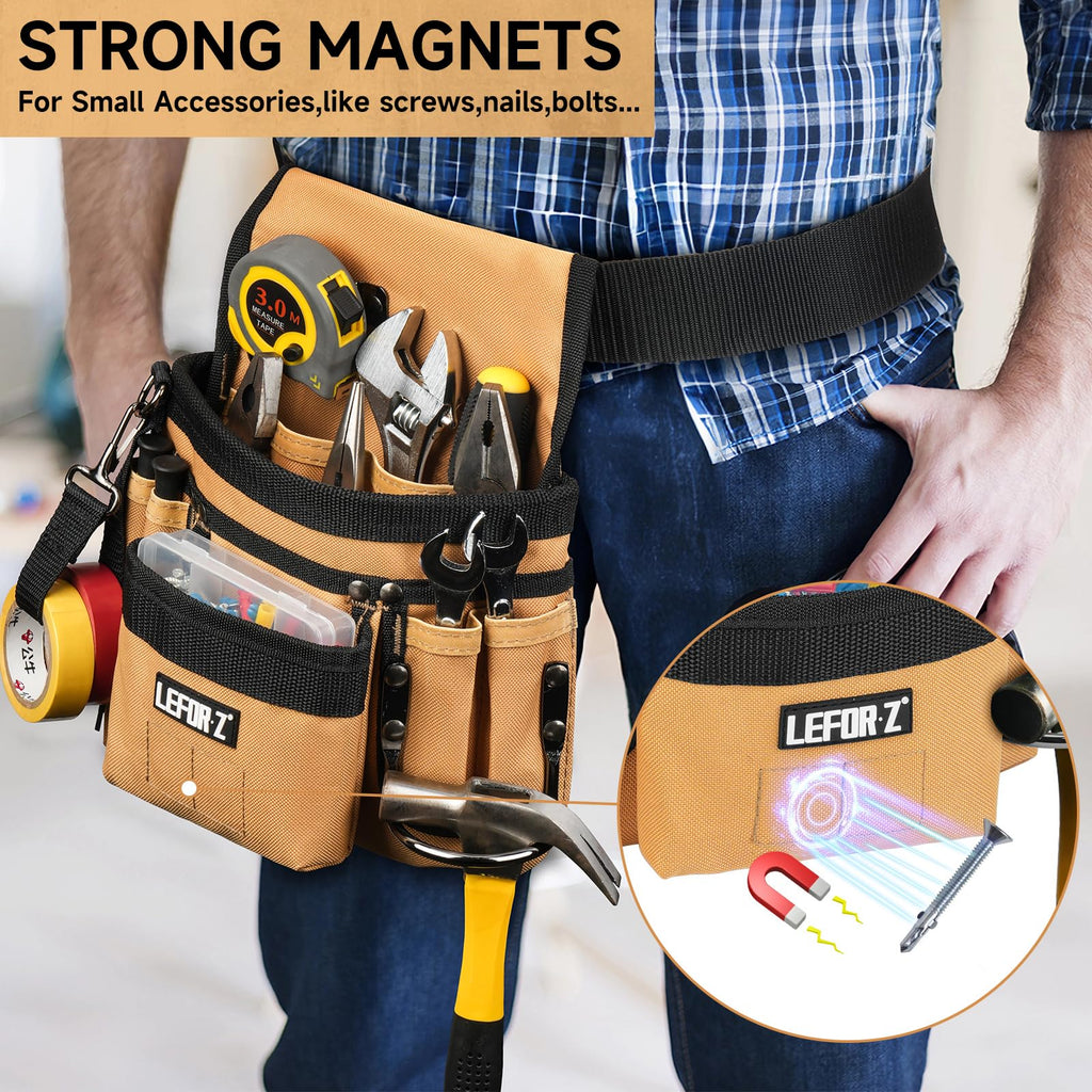 Tool Belt with Magnetic Tool Pouch J26114