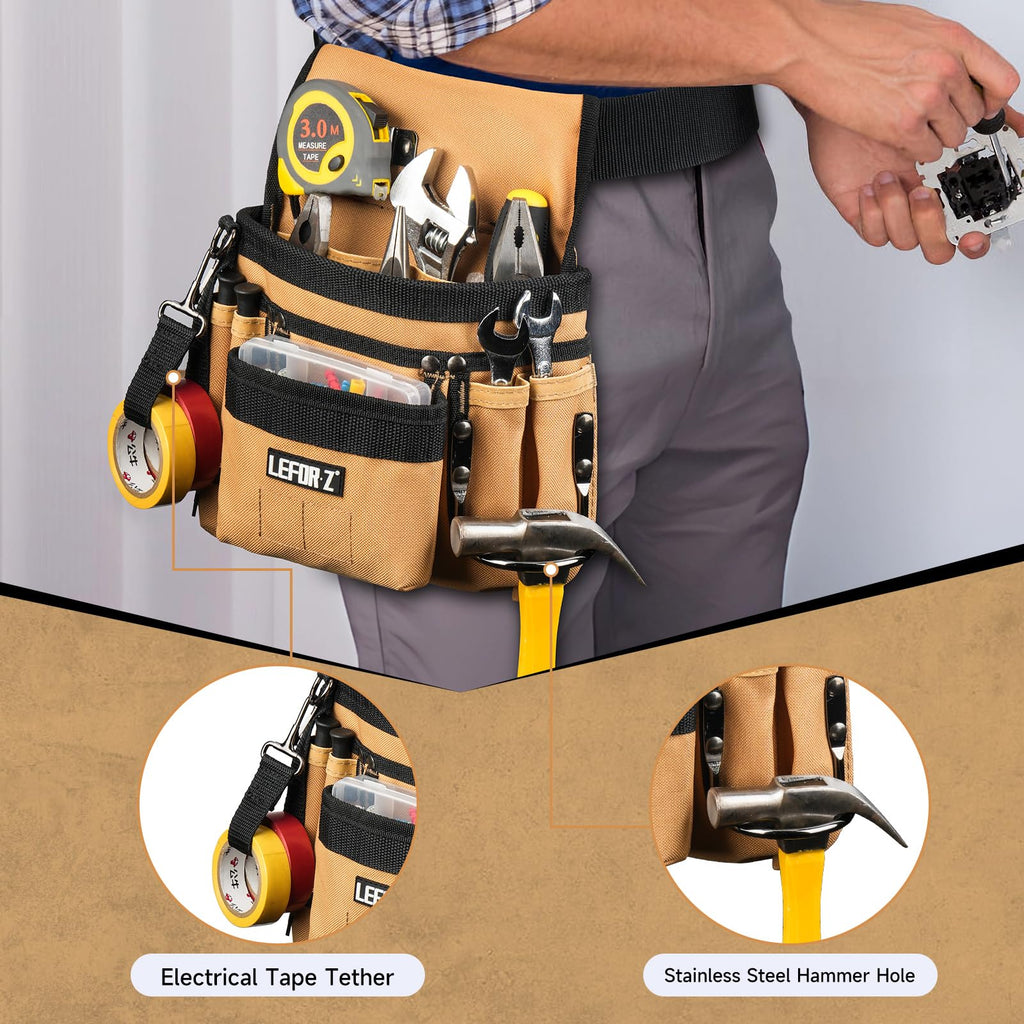 Tool Belt with Magnetic Tool Pouch J26114