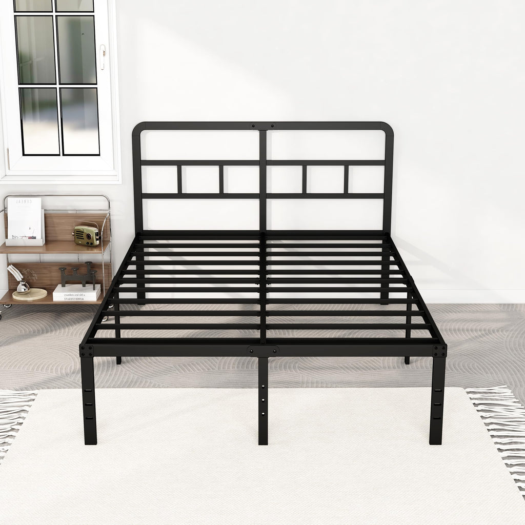 18 Inch Metal Queen Bed Frame with Headboard O3030