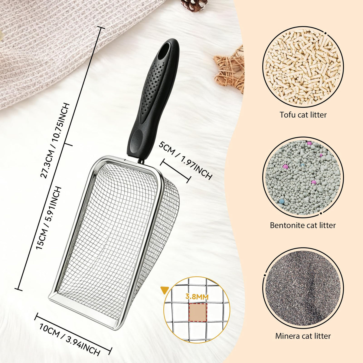 Metal Cat Litter Scoop 2 Pack Z347
