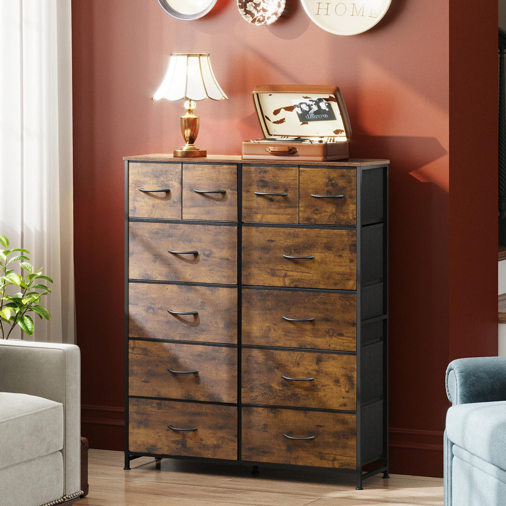 12 Drawer Fabric Dresser Storage Chest T2170