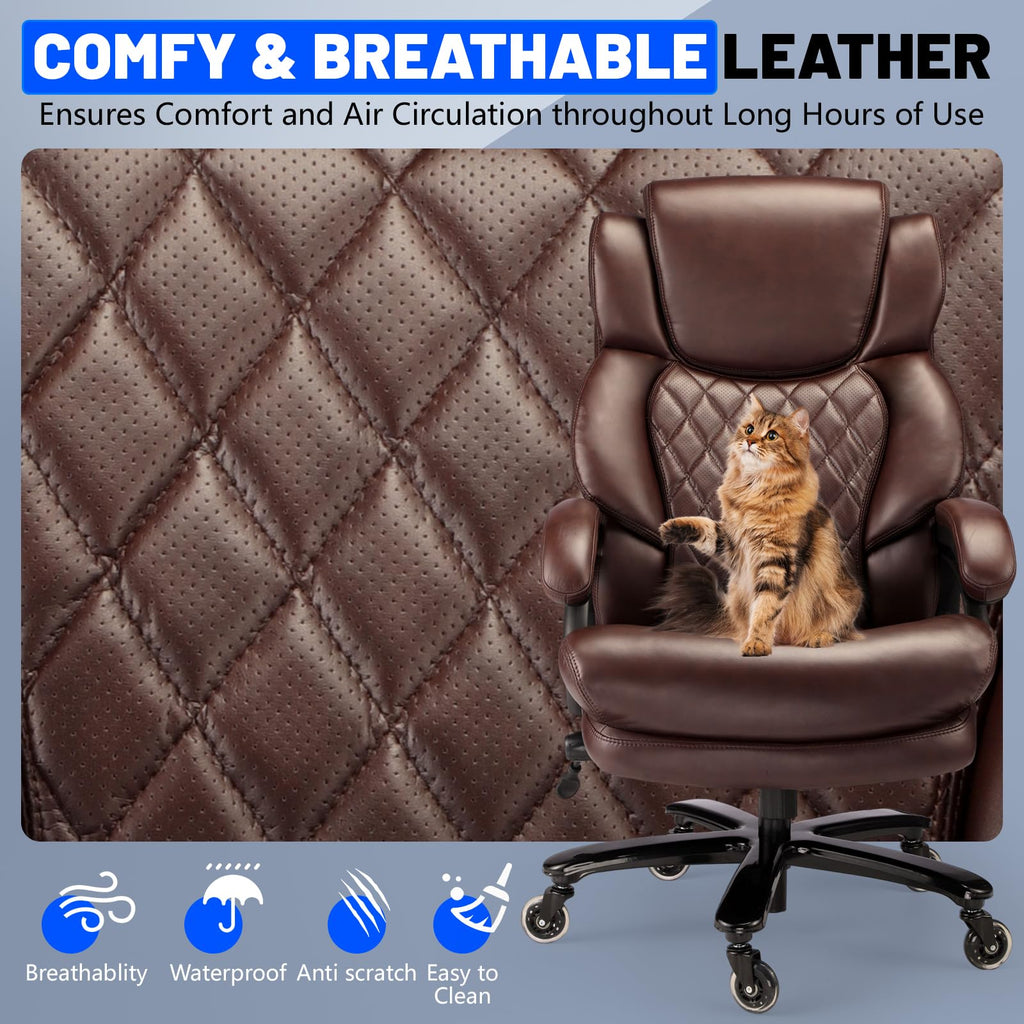 Big and Tall Office Chair with Adjustable Headrest L77784