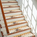 Fall Pumpkin Maple Leaves Non Slip Carpet Stair Treads 4 Pack 8"x30" M4071