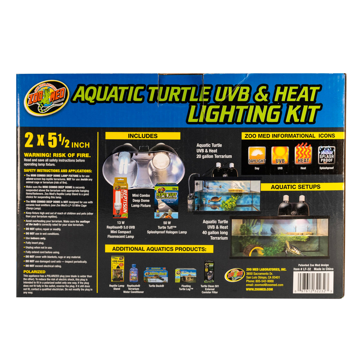 Aquatic Turtle Heat UVB Light Kit E531
