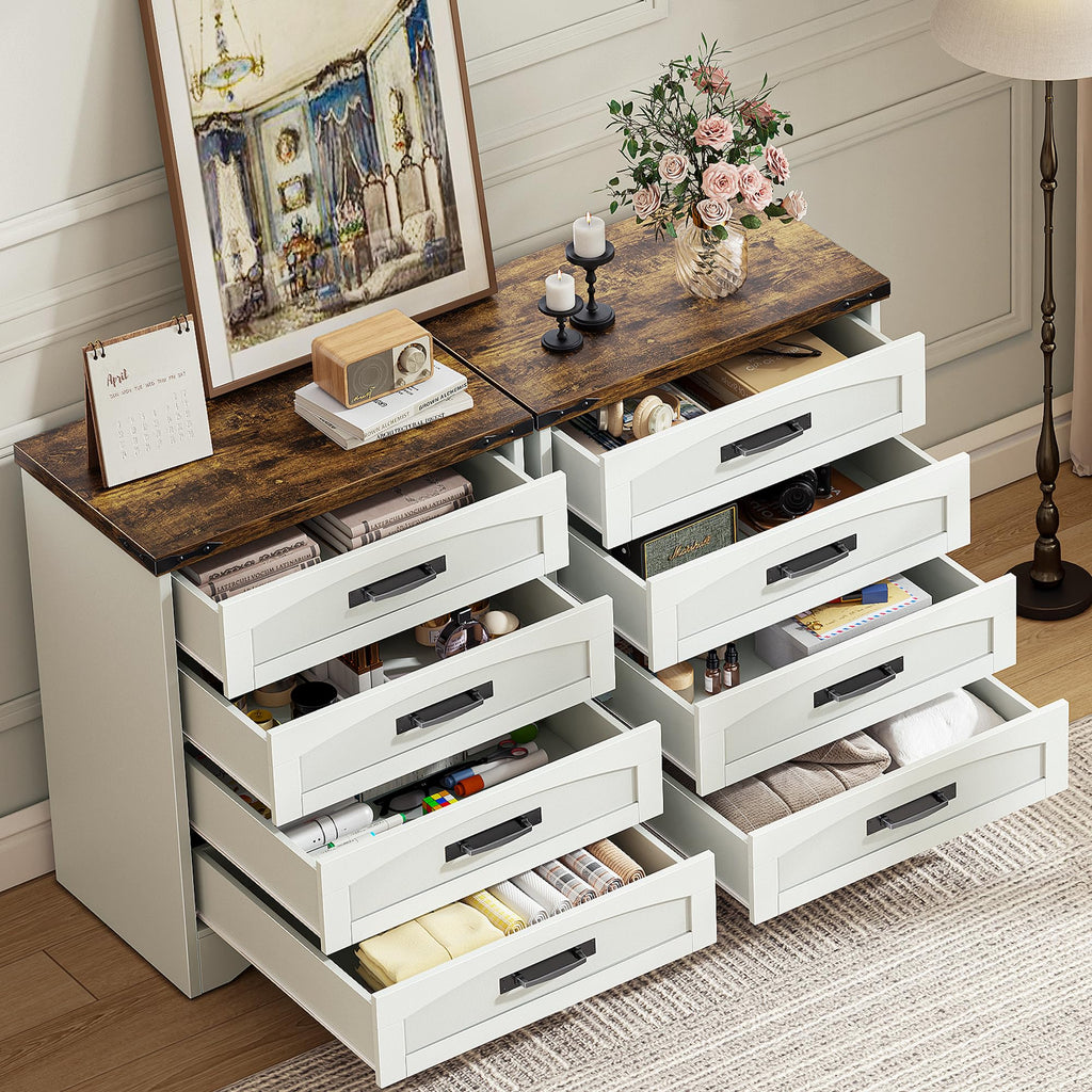 White 4 Drawer Dresser Q962