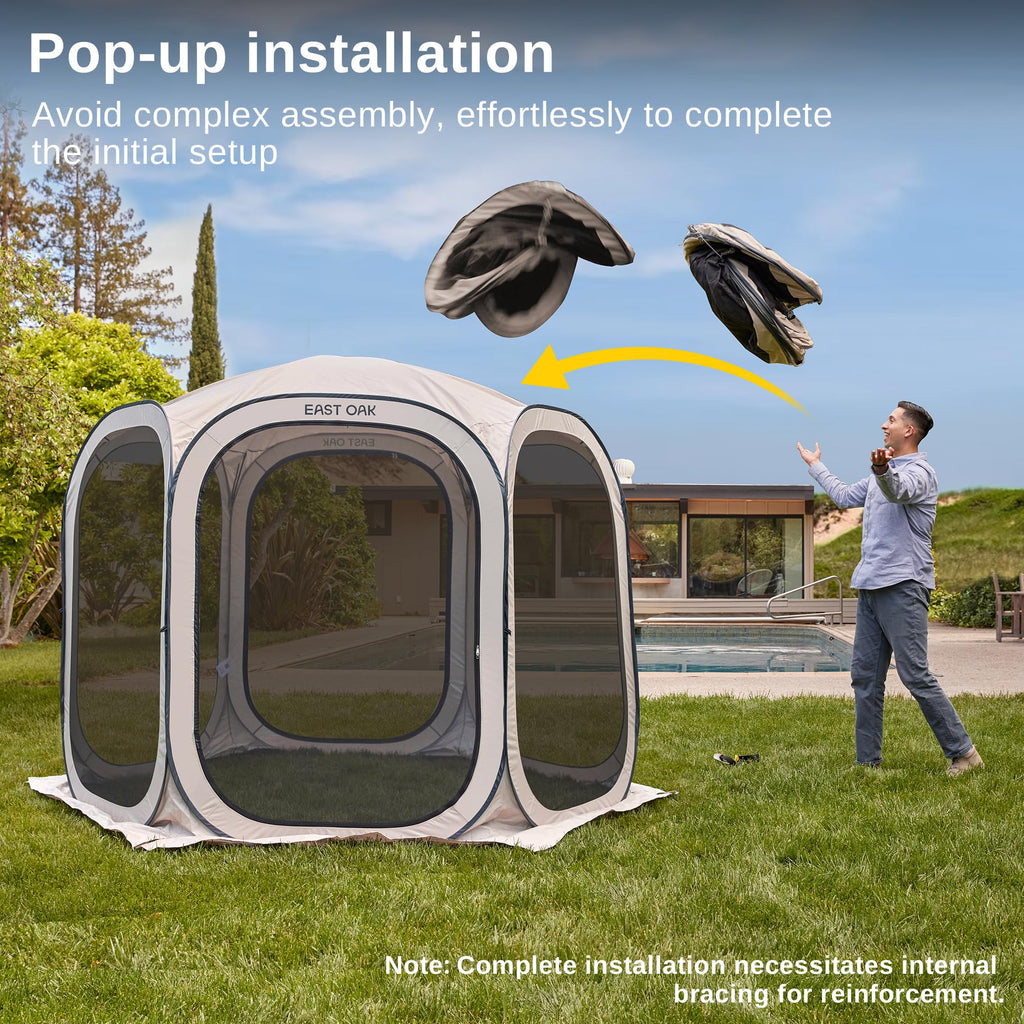 Pop-Up Screen House Tent 12 x 12 FT with Carry Bag A6952