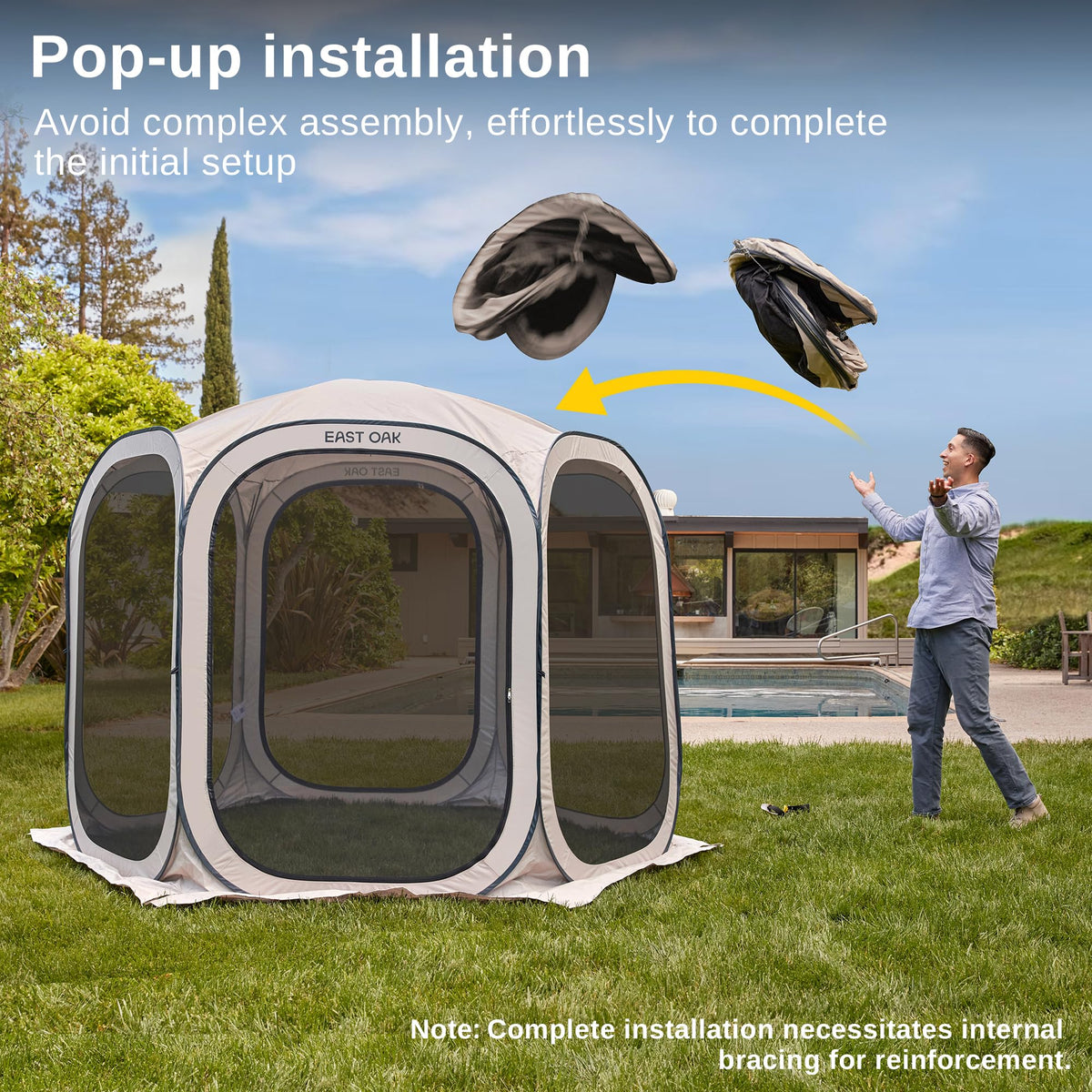 Pop-Up Screen House Tent 12 x 12 FT with Carry Bag A6952