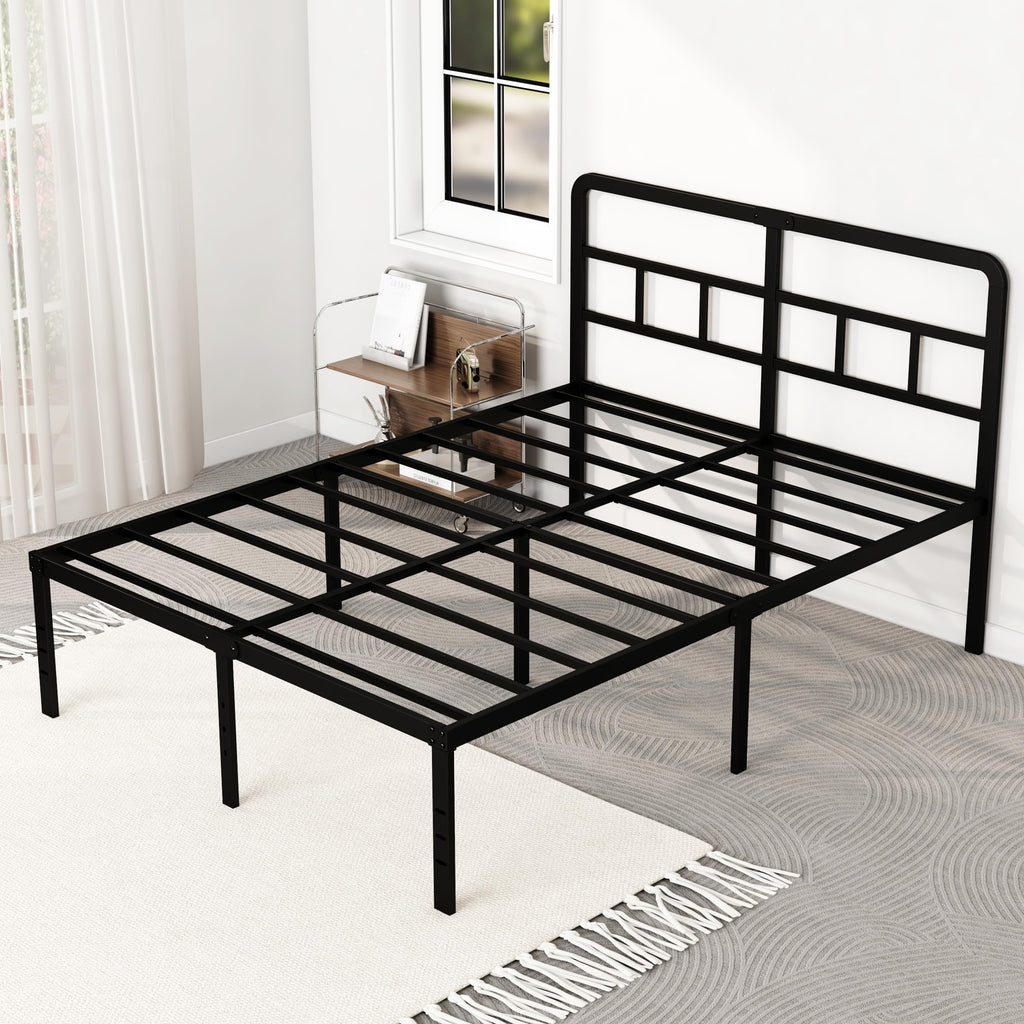 18 Inch Metal Queen Bed Frame with Headboard O3030