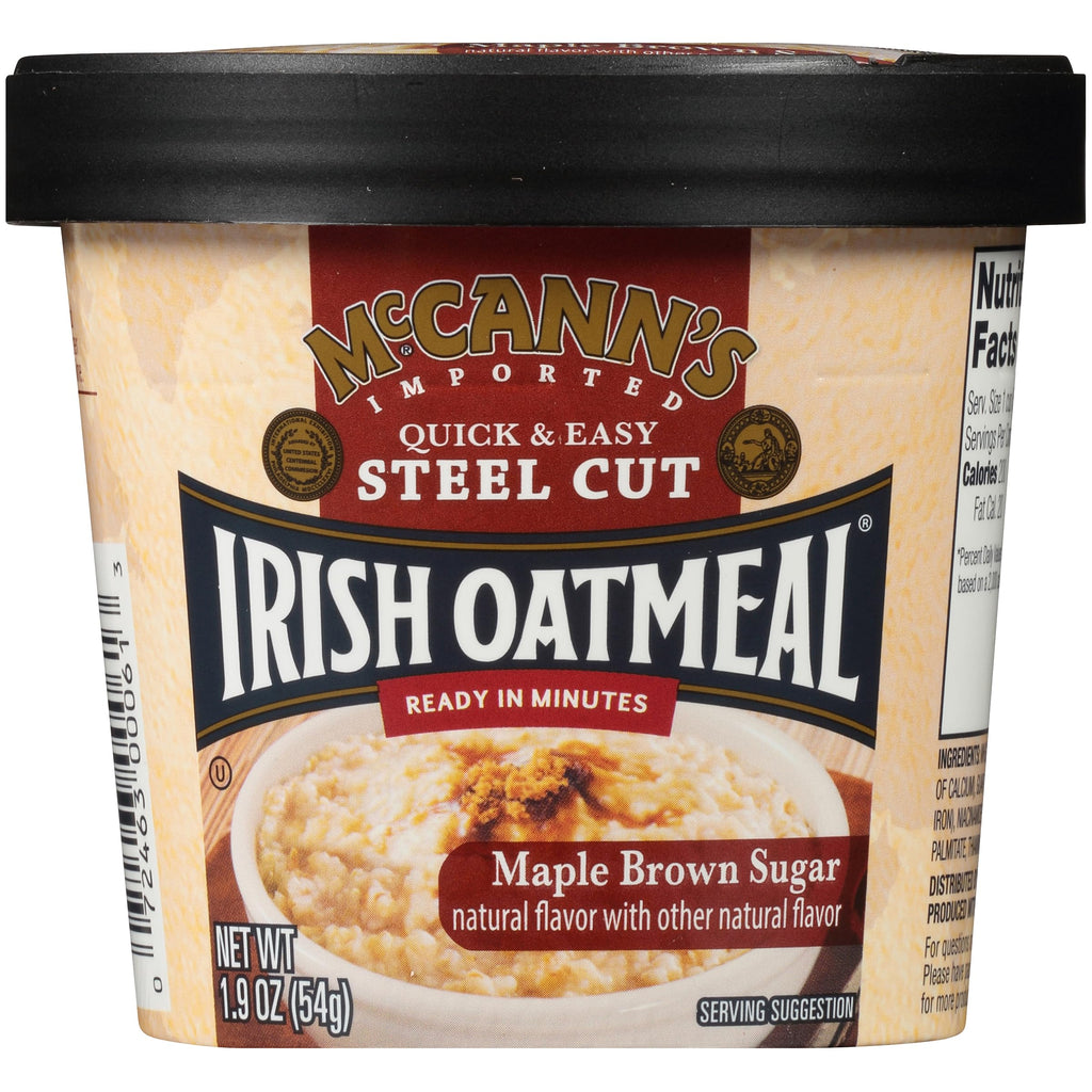 Instant Oatmeal Cup Maple Brown Sugar 1.9 Ounce Pack of 12 U18251