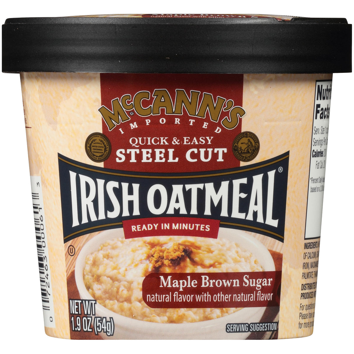 Instant Oatmeal Cup Maple Brown Sugar 1.9 Ounce Pack of 12 U18251