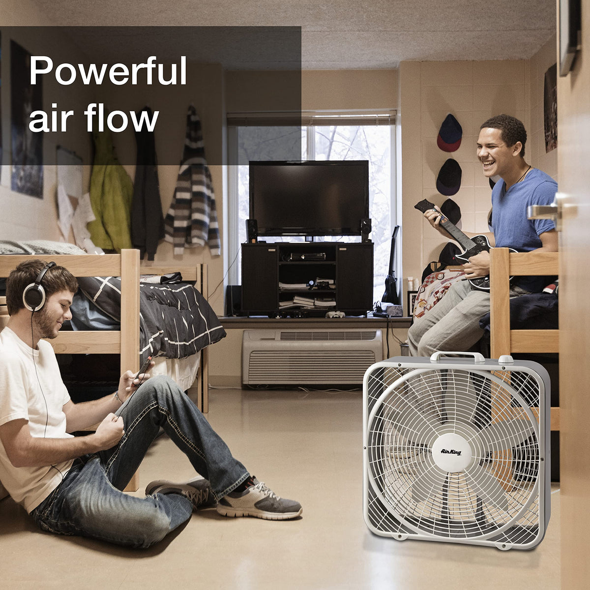 20-Inch 3-Speed Box Fan & 20x20x1 MERV 13 Pleated Air Filter 6 Pack U993480
