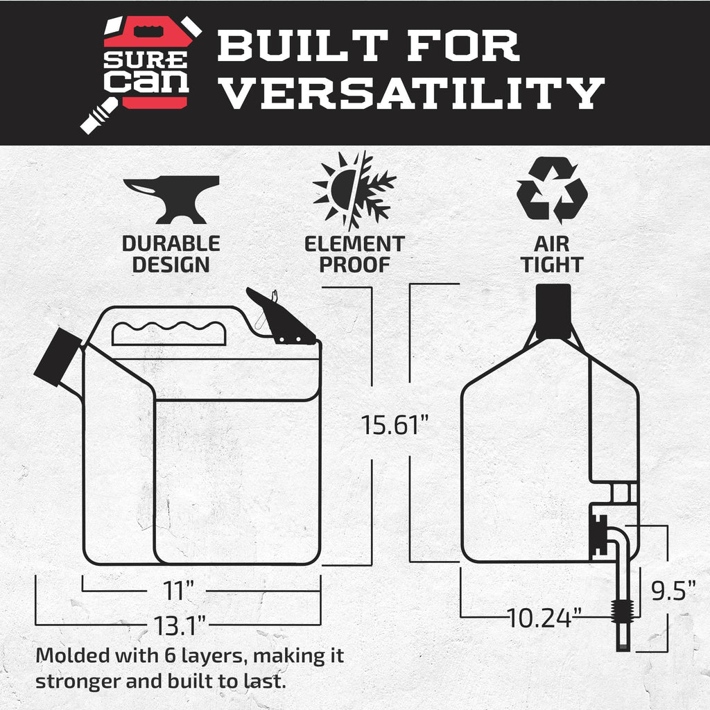 5 Gallon Type II Storage Container with Rotating Spout V15489